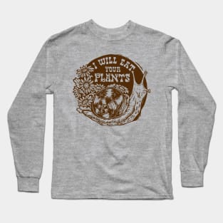 Snail Garden Battle Brown Long Sleeve T-Shirt